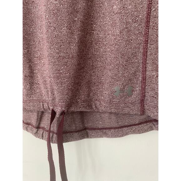 UNDER ARMOUR HEATHERED BURGUNDY LIGHTWEIGHT HOODIE SIZE MEDIUM - Picture 2 of 4